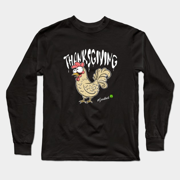 Thanksgiving turkey Long Sleeve T-Shirt by Nine Tailed Cat